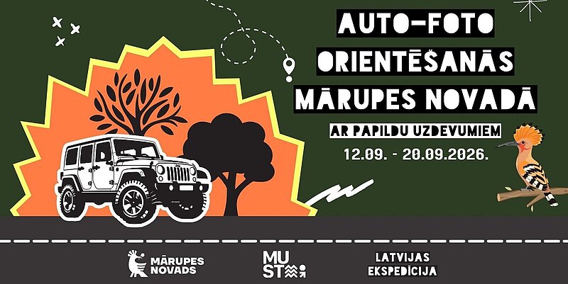 Auto foto orientēšanās spēle Mārupes novadā